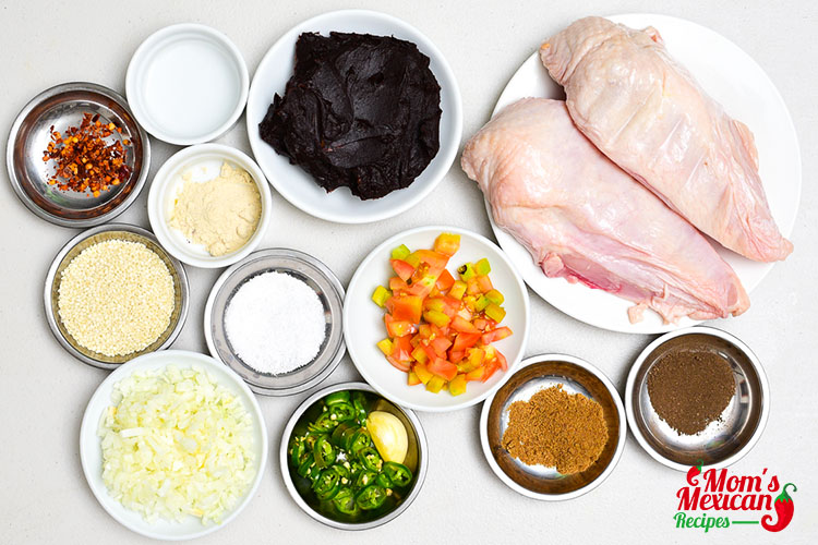 Grilled Chicken Mole Ingredients